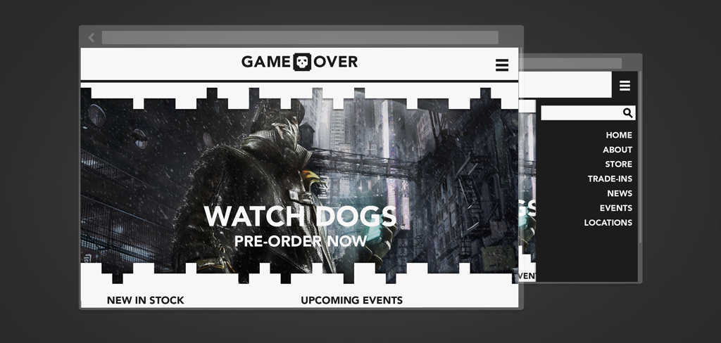 Game Over Desktop Website